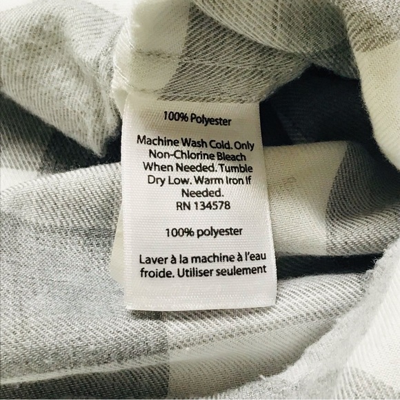 Vineyard vines Relaxed Fit Long Sleeve Flannel Button Down Shirt Women's Size 4 - Picture 7 of 11